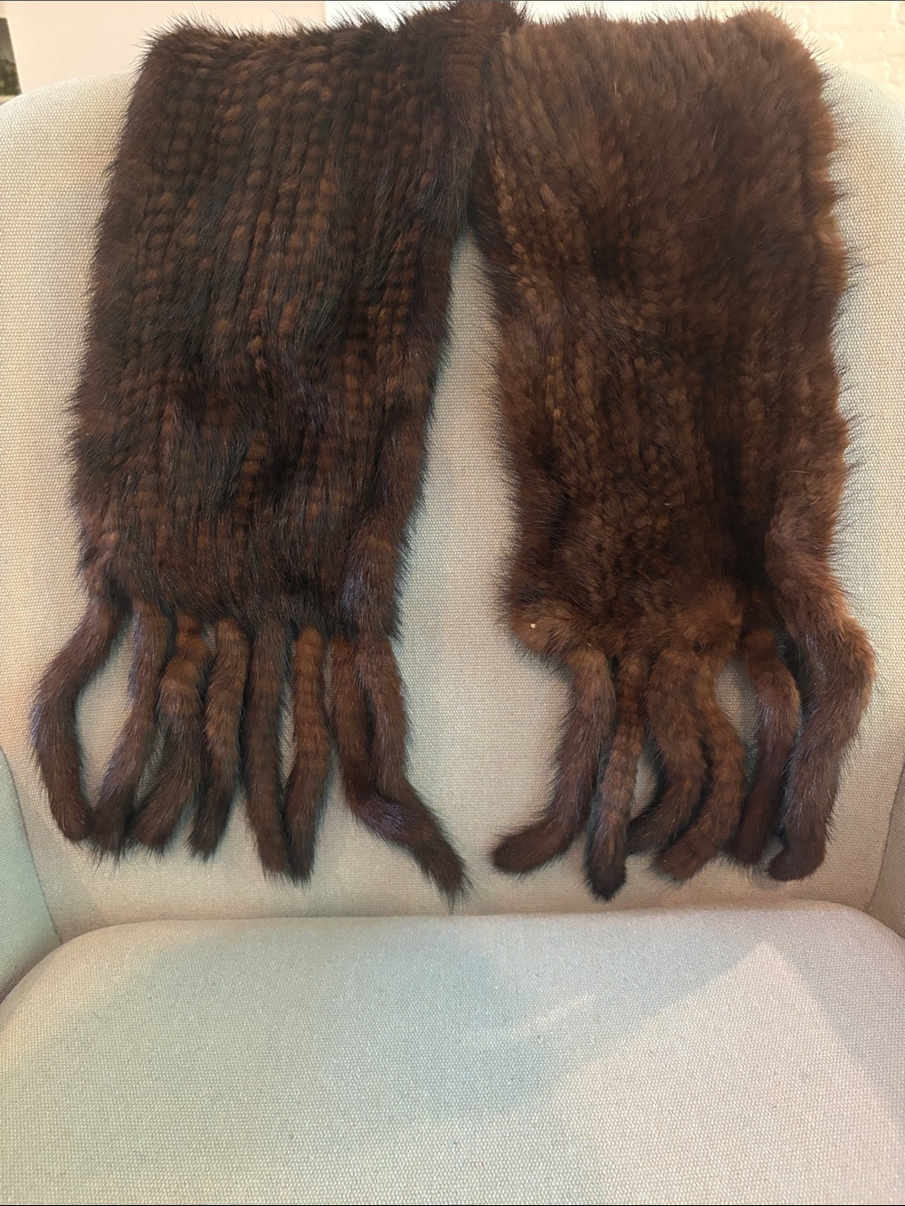Mink Fur Fringe Scarf - Women’s Cozy Wrap